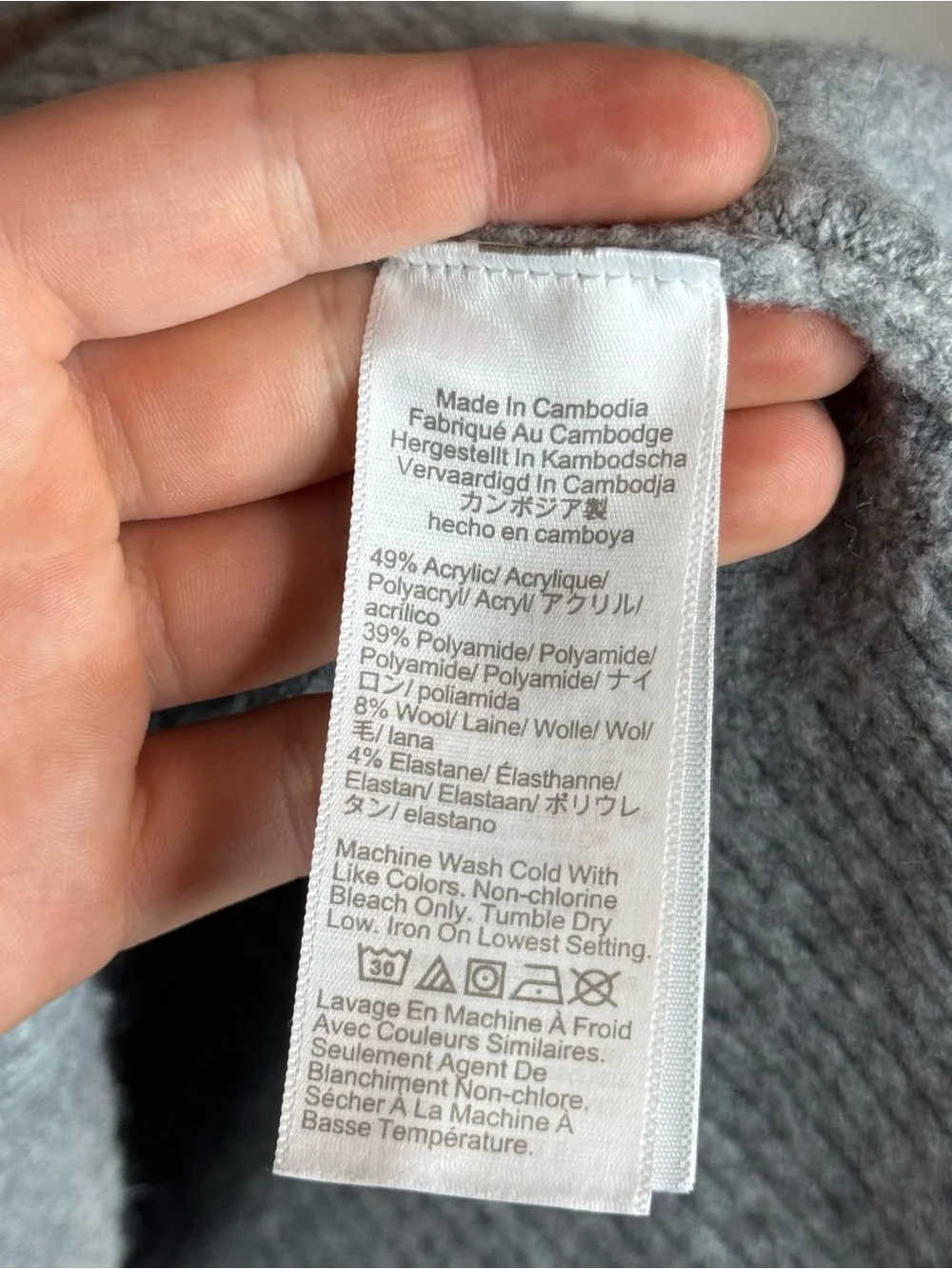 J Crew Extra-soft sweater-hoodie Graphite Gray Heather Wool Blend